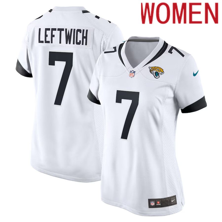 Women Jacksonville Jaguars #7 Byron Leftwich Nike White Retired Player Game NFL Jersey